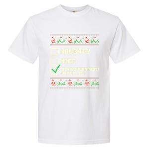 Funny Naughty Nice On A Governt Watch List Christmas Xmas Cute Gift Garment-Dyed Heavyweight T-Shirt