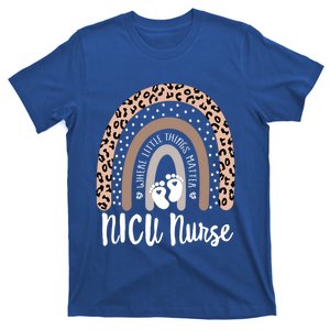 Funny Nicu Nurse Leopard Boho Rainbow Cool For Nicu Nurse Gift T-Shirt