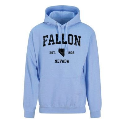 Fallon Nevada Nv Vintage Athletic Sports Unisex Surf Hoodie