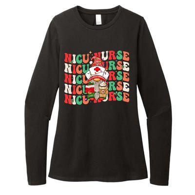 Festive NICU Nurse Christmas Gnome Womens CVC Long Sleeve Shirt