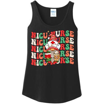 Festive NICU Nurse Christmas Gnome Ladies Essential Tank