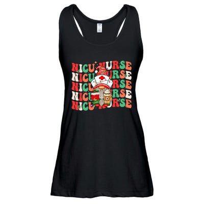 Festive NICU Nurse Christmas Gnome Ladies Essential Flowy Tank