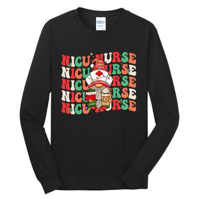 Festive NICU Nurse Christmas Gnome Tall Long Sleeve T-Shirt