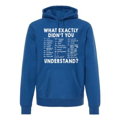 Funny Nurse Nurse Shorthand Nurse Acronyms Nursing School Gift Premium Hoodie