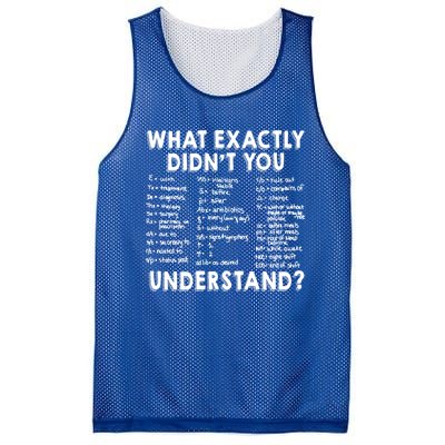 Funny Nurse Nurse Shorthand Nurse Acronyms Nursing School Gift Mesh Reversible Basketball Jersey Tank