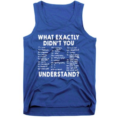 Funny Nurse Nurse Shorthand Nurse Acronyms Nursing School Gift Tank Top