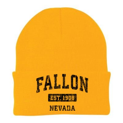 Fallon Nevada Nv Vintage Sports Knit Cap Winter Beanie