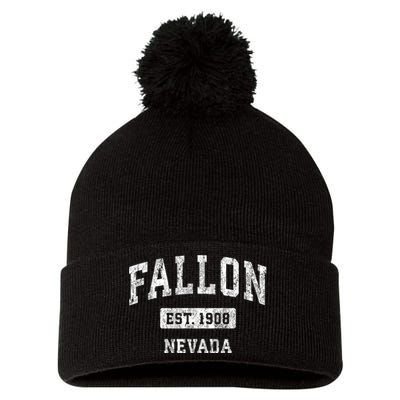 Fallon Nevada Nv Vintage Sports Pom Pom 12in Knit Beanie