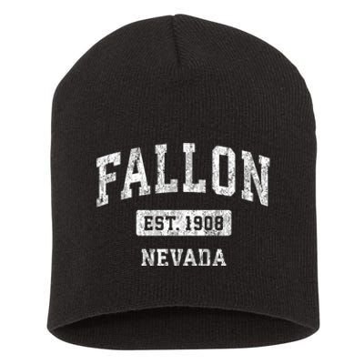 Fallon Nevada Nv Vintage Sports Short Acrylic Beanie