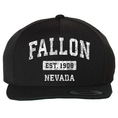 Fallon Nevada Nv Vintage Sports Wool Snapback Cap