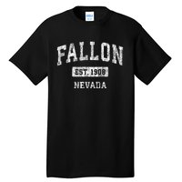 Fallon Nevada Nv Vintage Sports Established Tall T-Shirt