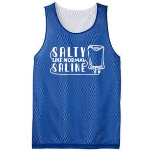 Funny Nurse Nursing Salty Like Normal Saline Therapist Gift Mesh Reversible Basketball Jersey Tank