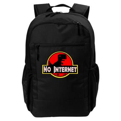 Funny Nerdy No Internet Dinosaur Computer Science Teacher Daily Commute Backpack