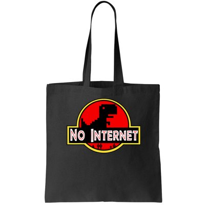 Funny Nerdy No Internet Dinosaur Computer Science Teacher Tote Bag