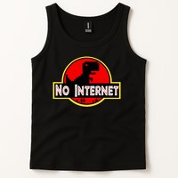 Funny Nerdy No Internet Dinosaur Computer Science Teacher Tank Top