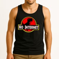Funny Nerdy No Internet Dinosaur Computer Science Teacher Tank Top