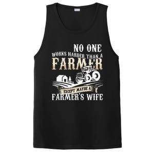 Funny No One Works Harder Than A Farmer Wife Tractor Farm PosiCharge Competitor Tank