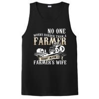 Funny No One Works Harder Than A Farmer Wife Tractor Farm PosiCharge Competitor Tank