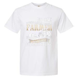 Funny No One Works Harder Than A Farmer Wife Tractor Farm Garment-Dyed Heavyweight T-Shirt