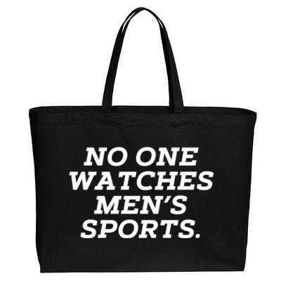 Funny No One Watches M.E.N.S Sports Cotton Canvas Jumbo Tote