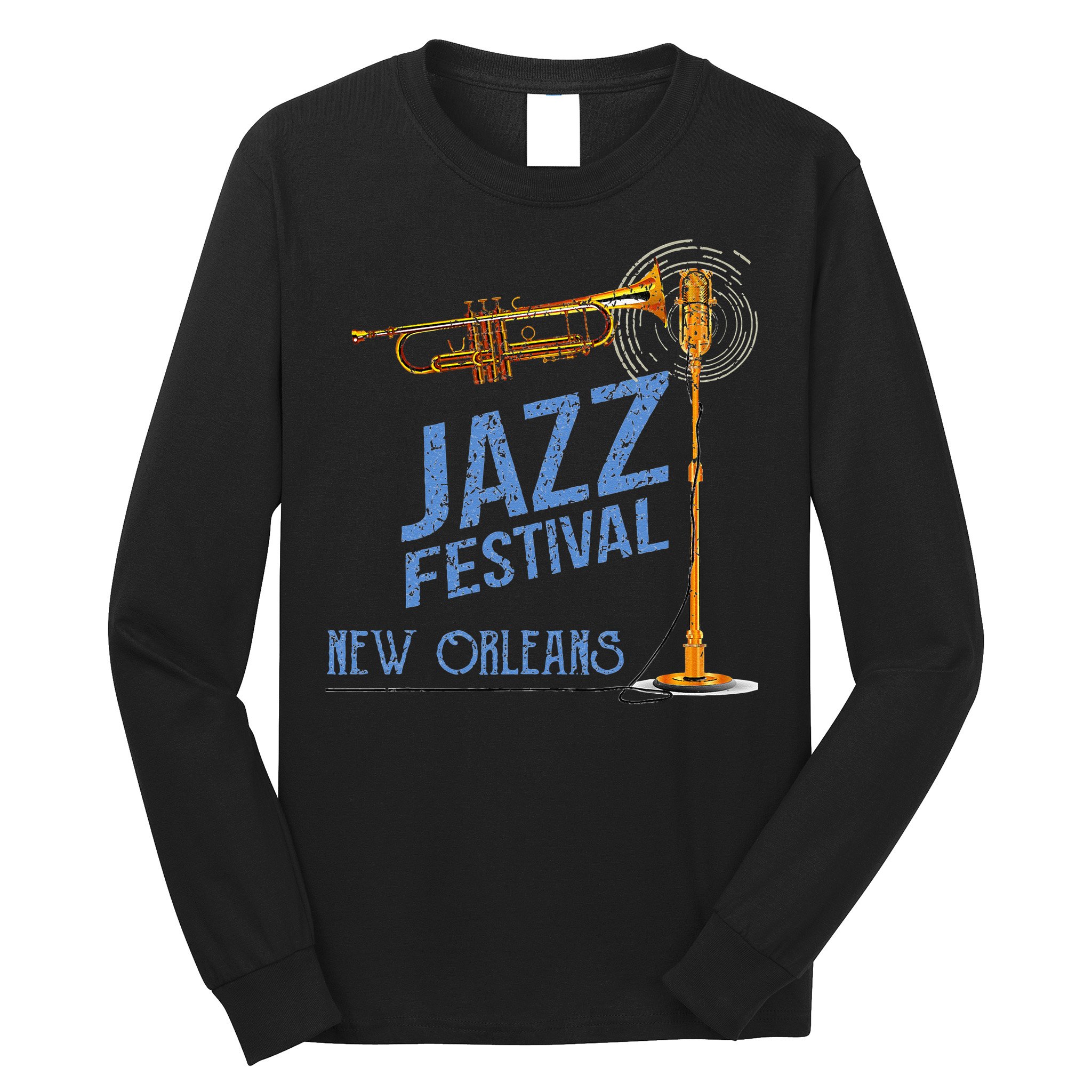 Funny New Orleans Festival Of Jazz Music Louisiana Gifts Long Sleeve Shirt