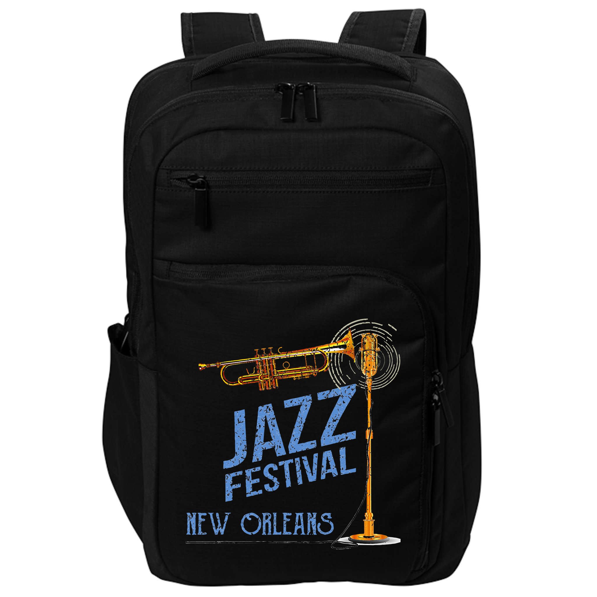 Funny New Orleans Festival Of Jazz Music Louisiana Gifts Impact Tech Backpack