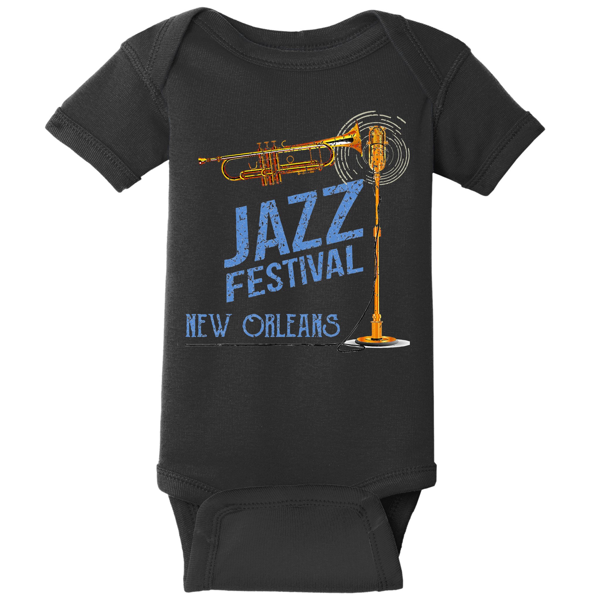 Funny New Orleans Festival Of Jazz Music Louisiana Gifts Baby Bodysuit