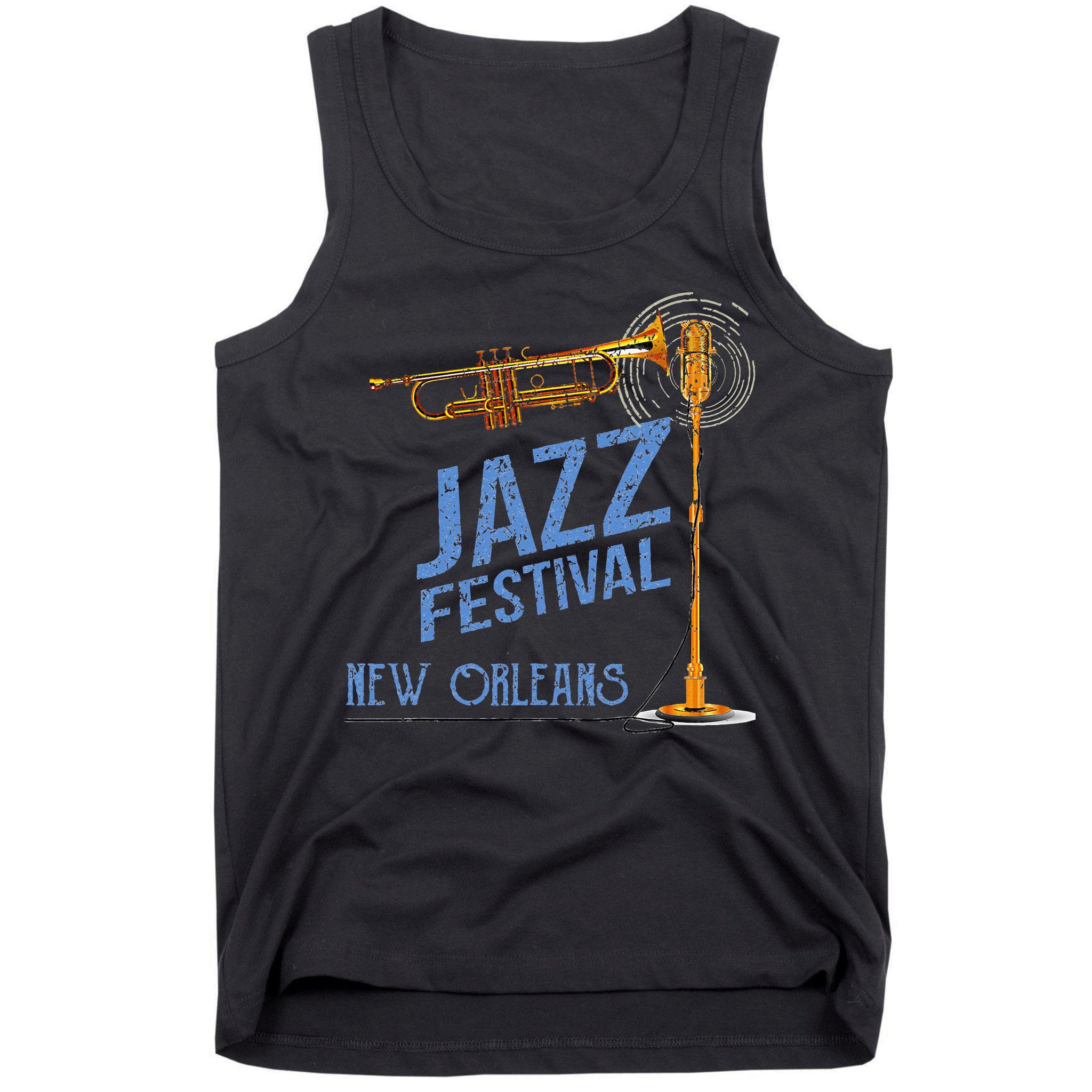 Funny New Orleans Festival Of Jazz Music Louisiana Gifts Tank Top