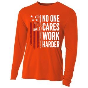 Funny No One Cares Work Harder Meme Nobody Cares Work Harder Motivation Shirt Cooling Performance Long Sleeve Crew