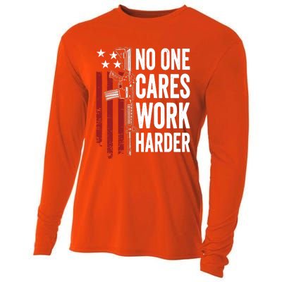 Funny No One Cares Work Harder Meme Nobody Cares Work Harder Motivation Shirt Cooling Performance Long Sleeve Crew