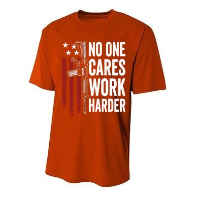 Funny No One Cares Work Harder Meme Nobody Cares Work Harder Motivation Shirt Performance Sprint T-Shirt