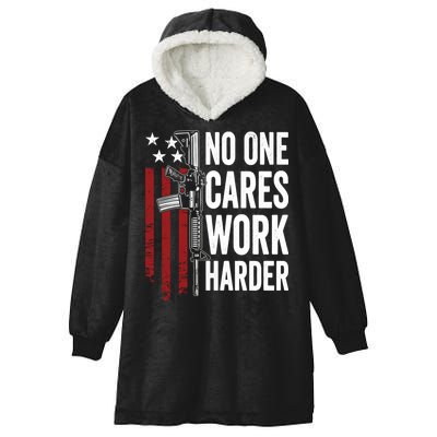 Funny No One Cares Work Harder Meme Nobody Cares Work Harder Motivation Shirt Hooded Wearable Blanket