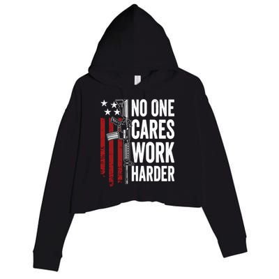 Funny No One Cares Work Harder Meme Nobody Cares Work Harder Motivation Shirt Crop Fleece Hoodie