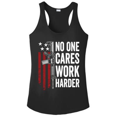 Funny No One Cares Work Harder Meme Nobody Cares Work Harder Motivation Shirt Ladies PosiCharge Competitor Racerback Tank