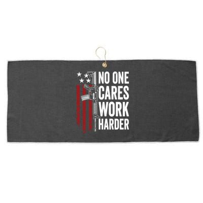 Funny No One Cares Work Harder Meme Nobody Cares Work Harder Motivation Shirt Large Microfiber Waffle Golf Towel
