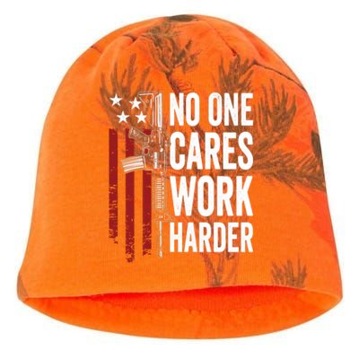 Funny No One Cares Work Harder Meme Nobody Cares Work Harder Motivation Shirt Kati - Camo Knit Beanie