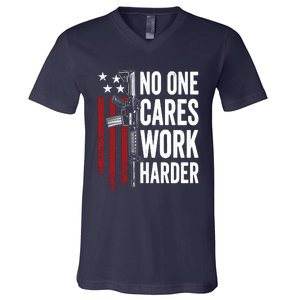 Funny No One Cares Work Harder Meme Nobody Cares Work Harder Motivation Shirt V-Neck T-Shirt