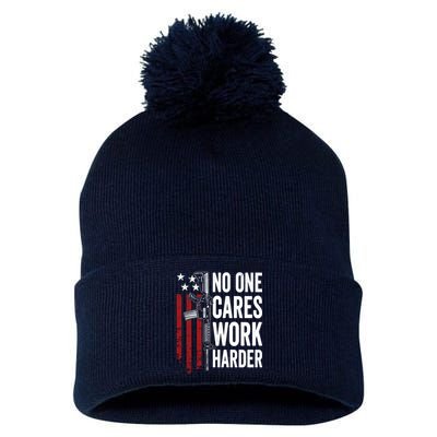 Funny No One Cares Work Harder Meme Nobody Cares Work Harder Motivation Shirt Pom Pom 12in Knit Beanie