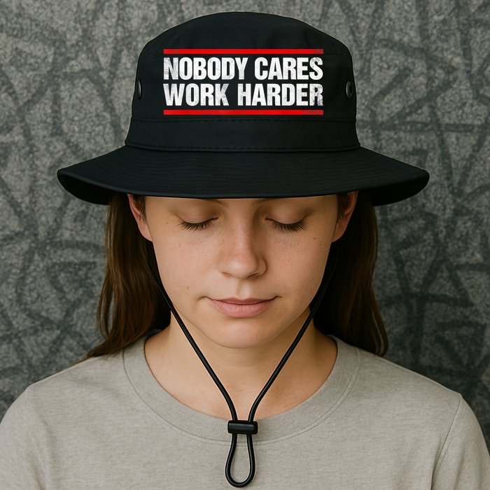 Funny No One Cares Work Harder Meme No One Cares Work Harder Motivational Quote Bucket Hat