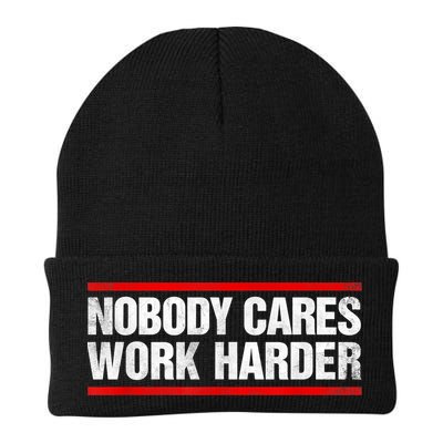 Funny No One Cares Work Harder Meme No One Cares Work Harder Motivational Quote Beanie