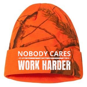 Funny No One Cares Work Harder Meme No One Cares Work Harder Motivational Quote Kati Licensed 12" Camo Beanie