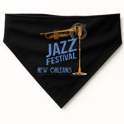 Funny New Orleans Festival Of Jazz Music Louisiana Gifts USA-Made Doggie Bandana