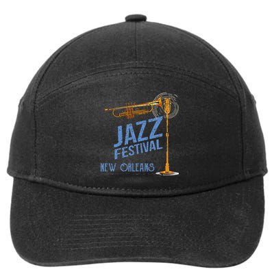 Funny New Orleans Festival Of Jazz Music Louisiana Gifts 7-Panel Snapback Hat