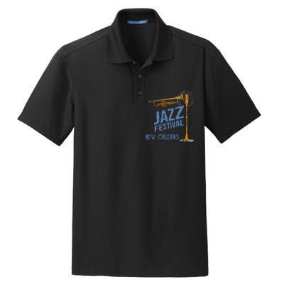 Funny New Orleans Festival Of Jazz Music Louisiana Gifts Dry Zone Grid Polo