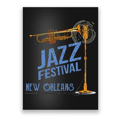 Funny New Orleans Festival Of Jazz Music Louisiana Gifts Poster