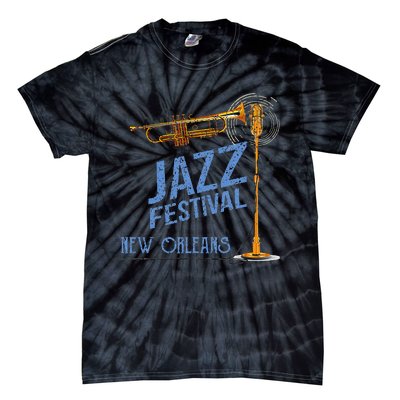 Funny New Orleans Festival Of Jazz Music Louisiana Gifts Tie-Dye T-Shirt