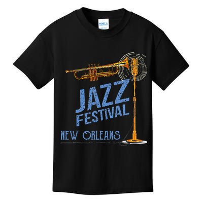Funny New Orleans Festival Of Jazz Music Louisiana Gifts Kids T-Shirt