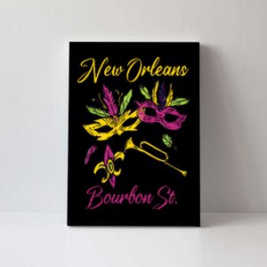 French New Orleans Mardi Gras Souvenir Bourbon Street Canvas