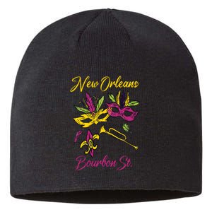 French New Orleans Mardi Gras Souvenir Bourbon Street Sustainable Beanie