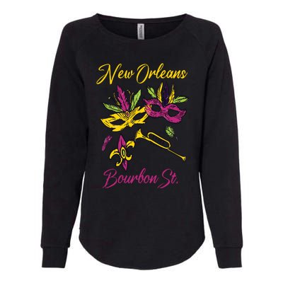 French New Orleans Mardi Gras Souvenir Bourbon Street Womens California Wash Sweatshirt